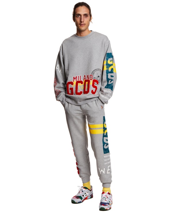GCDS Over Nascar Sweatshirt - Gray GCDS Over Nascar Sweatshirt - Gray