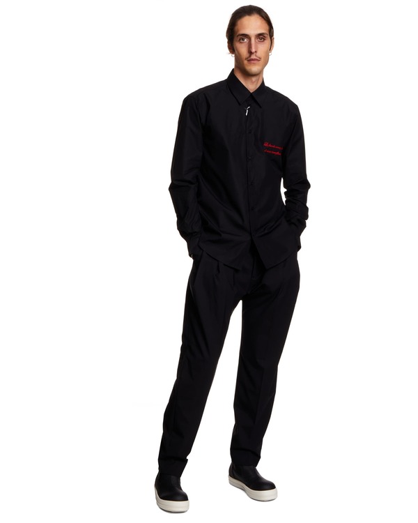 MSGM Shirt with Embroidery - black MSGM Shirt with Embroidery - black