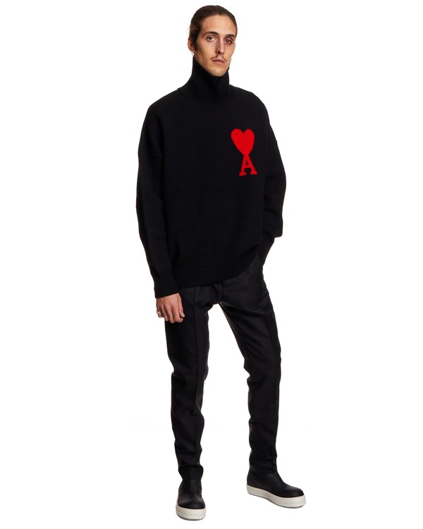 Ami Paris Turtleneck Sweater - black Ami Paris Turtleneck Sweater - black