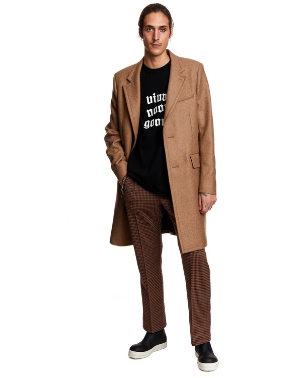 Ami Paris Single Breasted Coat - Beige Ami Paris Single Breasted Coat - Beige