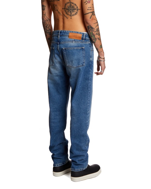 Ami Paris Straight Crop Jeans - Blue Ami Paris Straight Crop Jeans - Blue