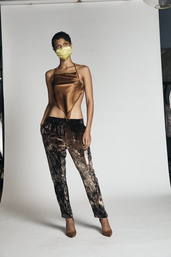 KES Velvet Track Pants - Organic Stoneware KES Velvet Track Pants - Organic Stoneware