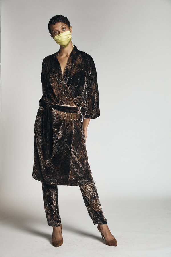 KES Velvet Track Pants - Organic Stoneware KES Velvet Track Pants - Organic Stoneware
