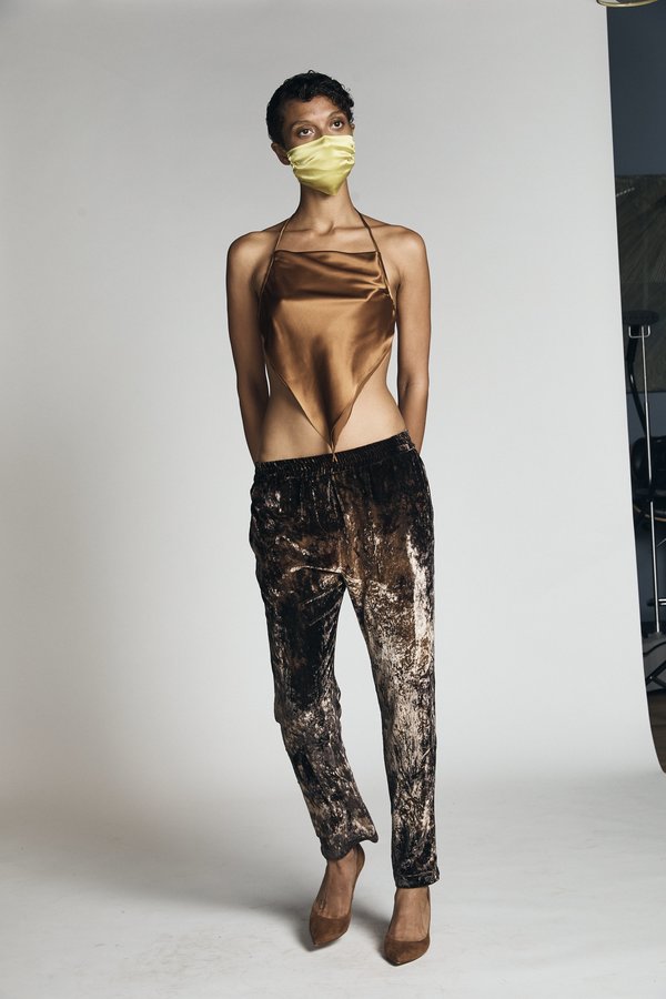 KES Velvet Track Pants - Organic Stoneware KES Velvet Track Pants - Organic Stoneware
