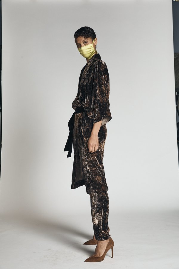 KES Velvet Track Pants - Organic Stoneware KES Velvet Track Pants - Organic Stoneware