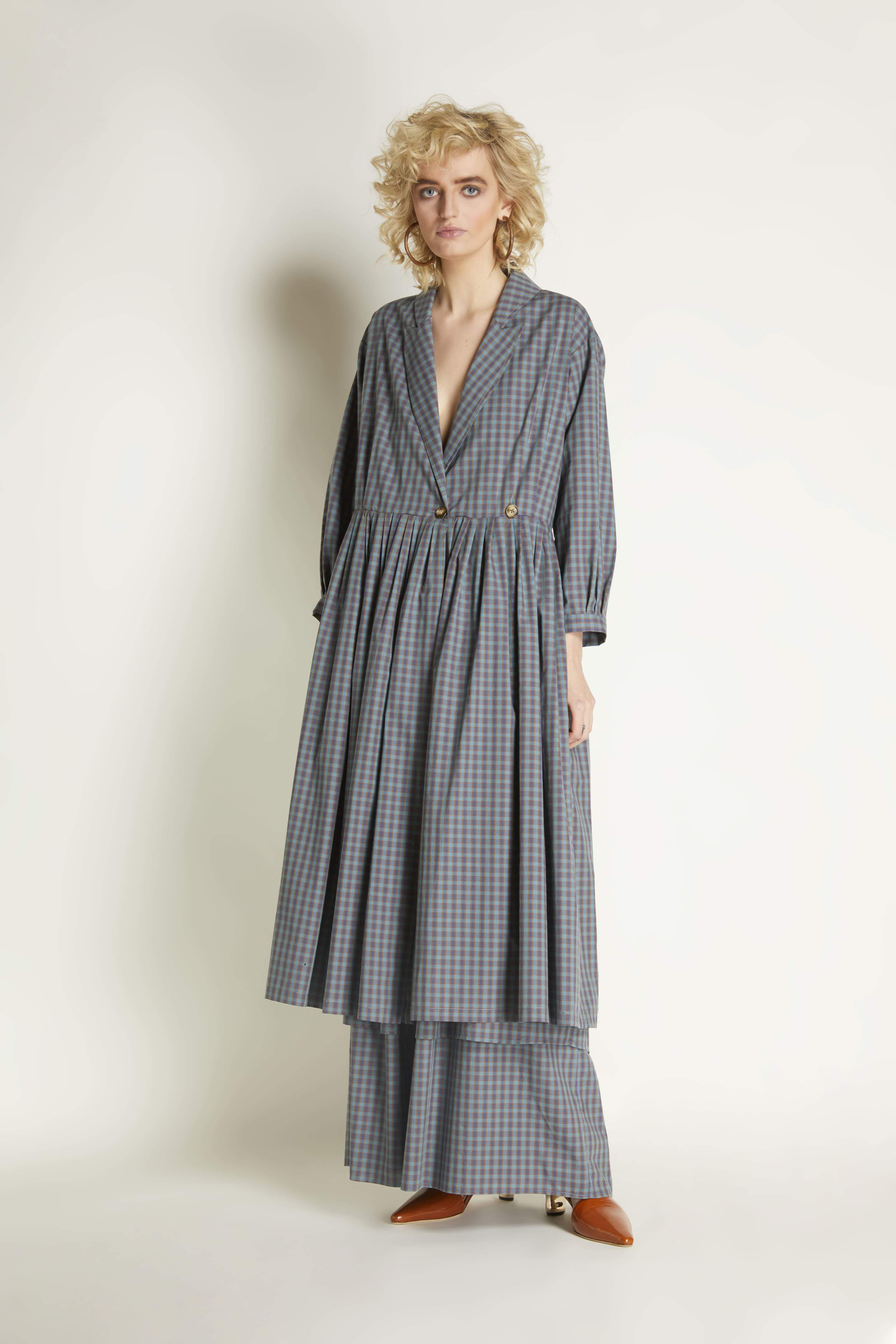 pleated wrap dress