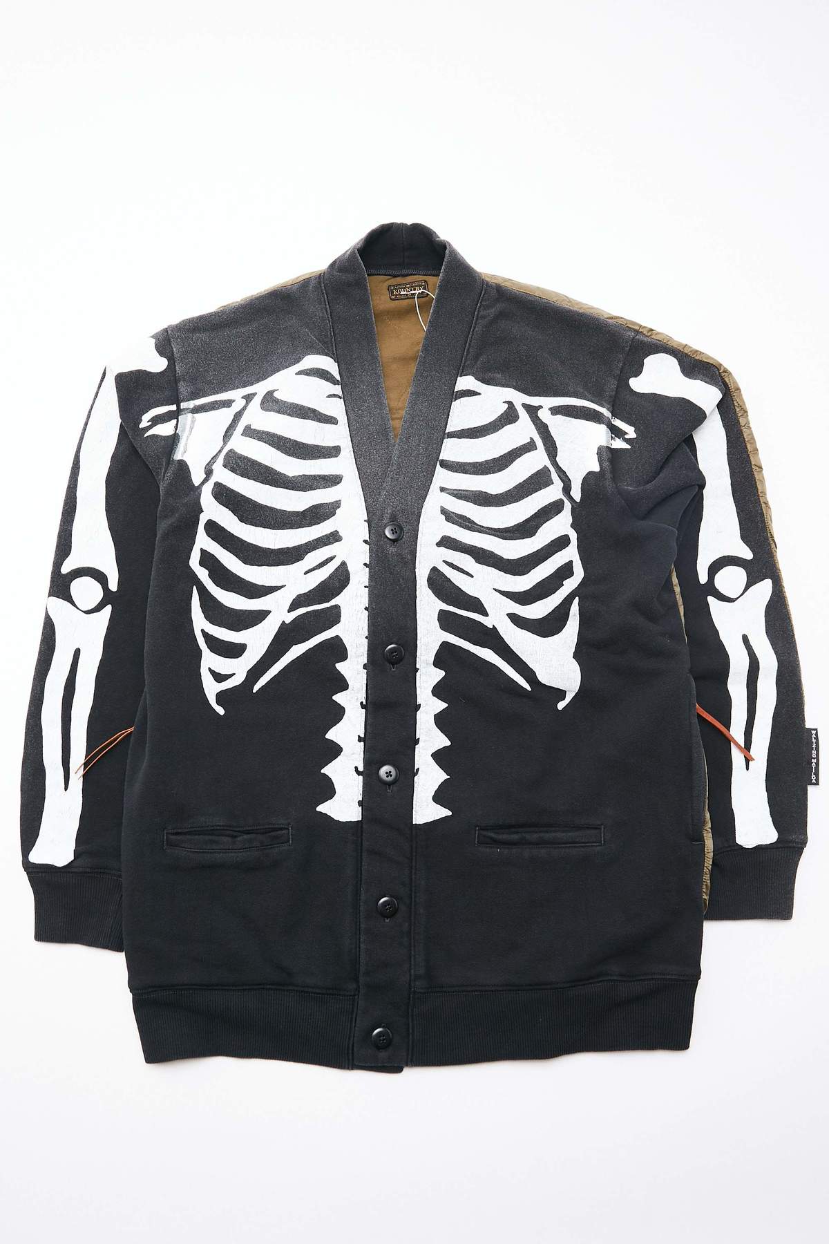 Kapital Fleece Knit BIVOUAUC Bone Cardigan - Black | Garmentory