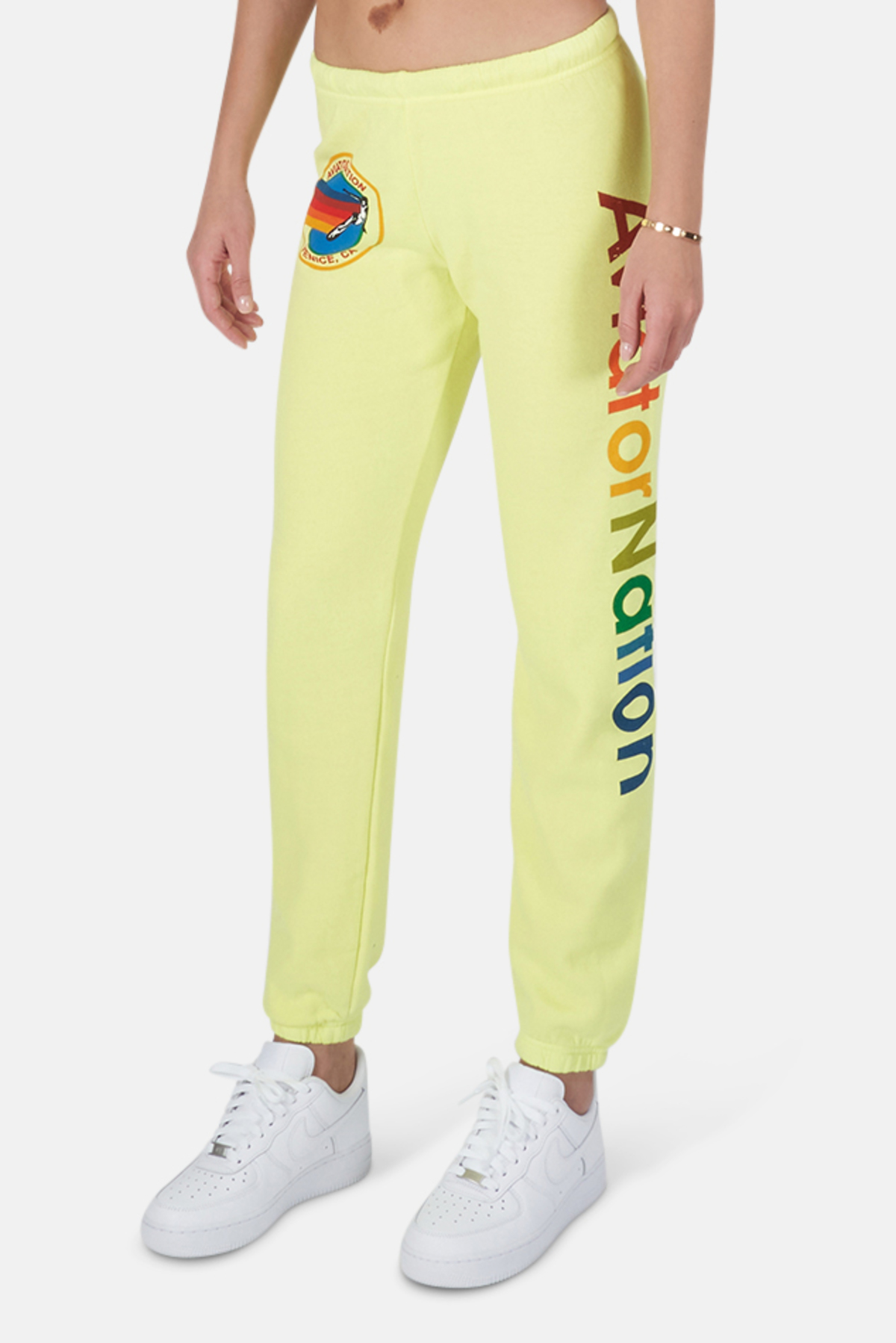 Aviator Nation Sweatpants Neon Yellow Garmentory