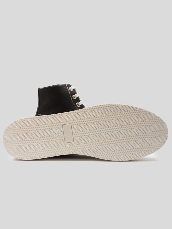 Common Projects Tournament High Sneaker in Leather with Shiny Sole