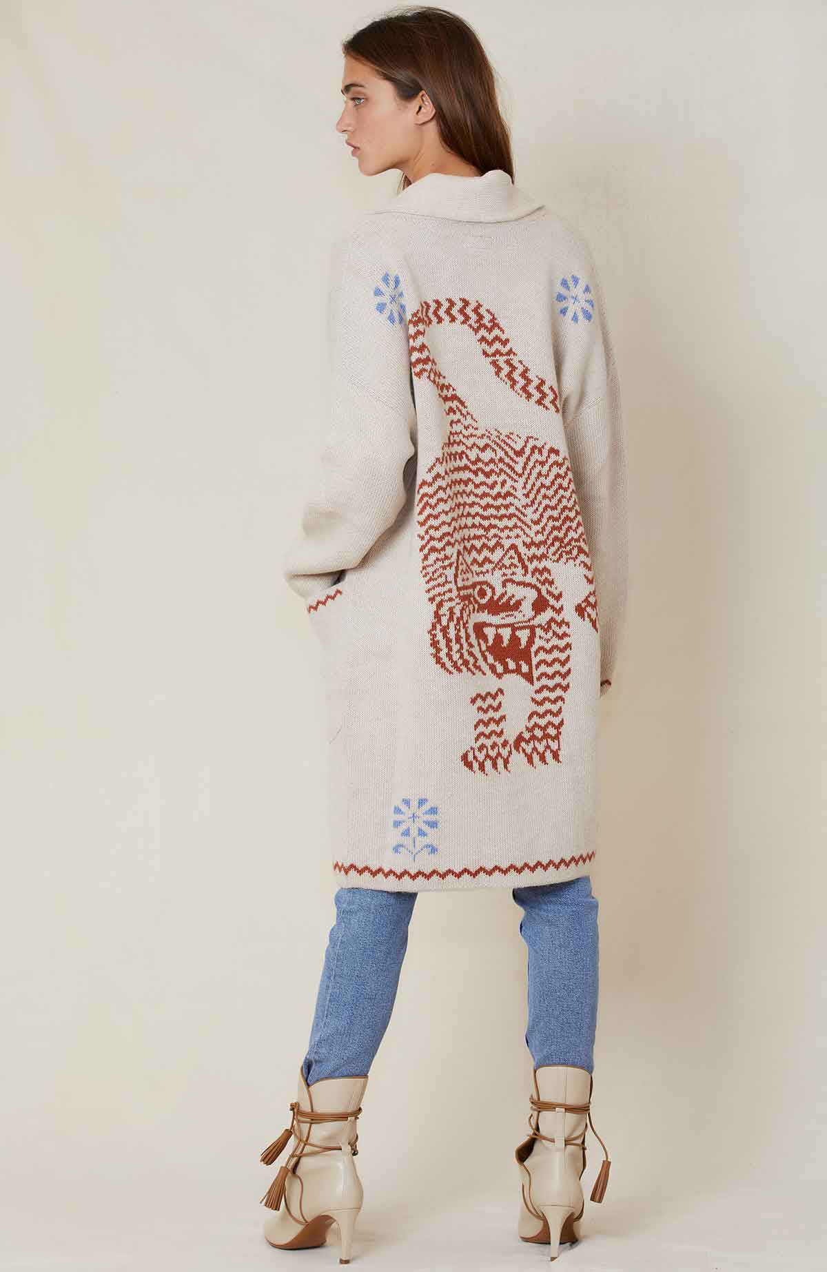 Mother Denim Hip Cardigan Cougar Territory