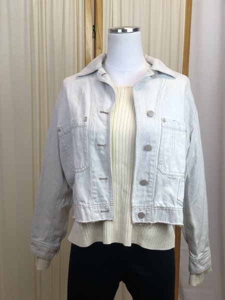 vince cropped denim jacket