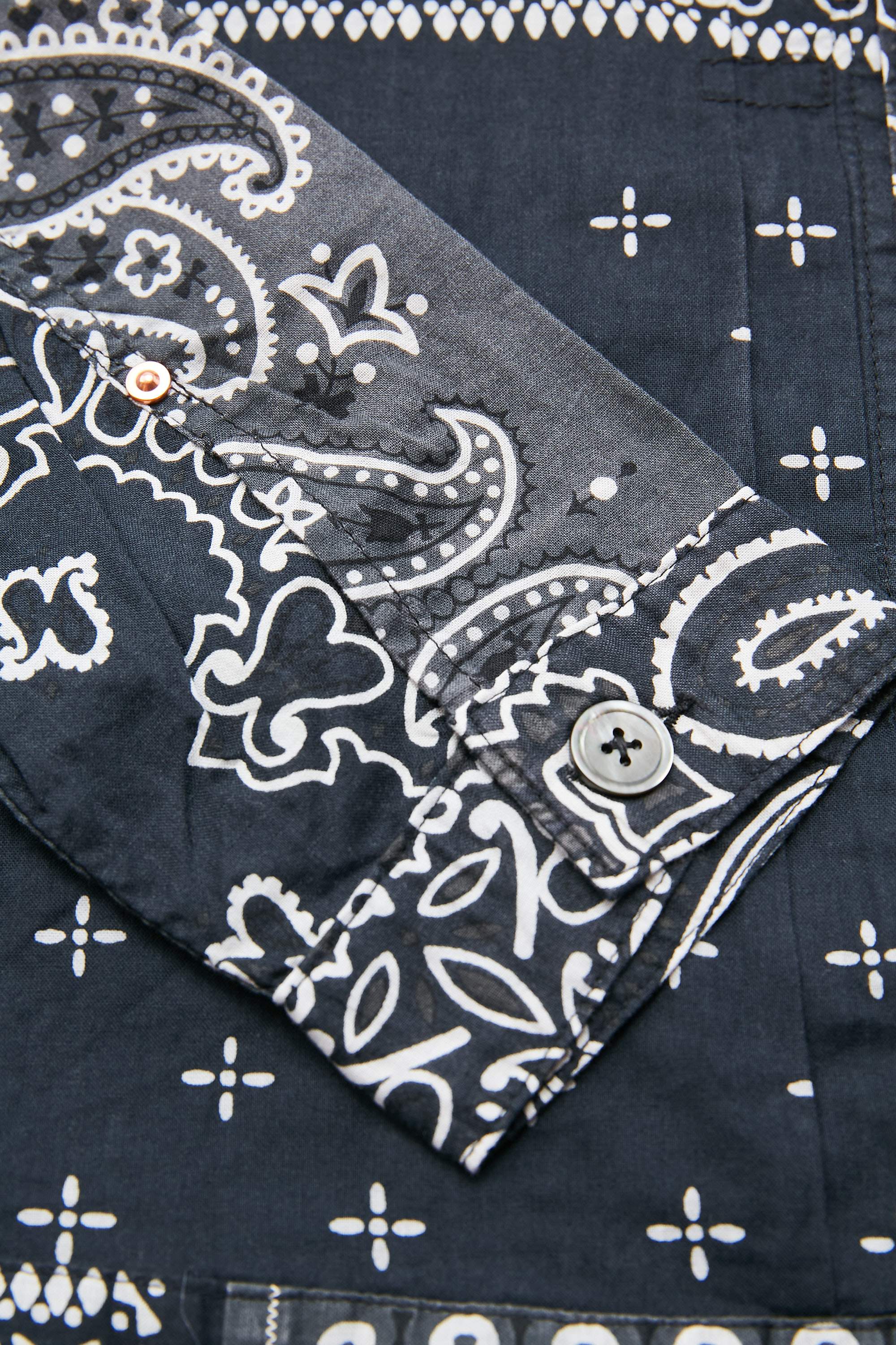 Kapital Gauze Rat Brand Bandana Patchwork Raglan Shirt (long sleeve)