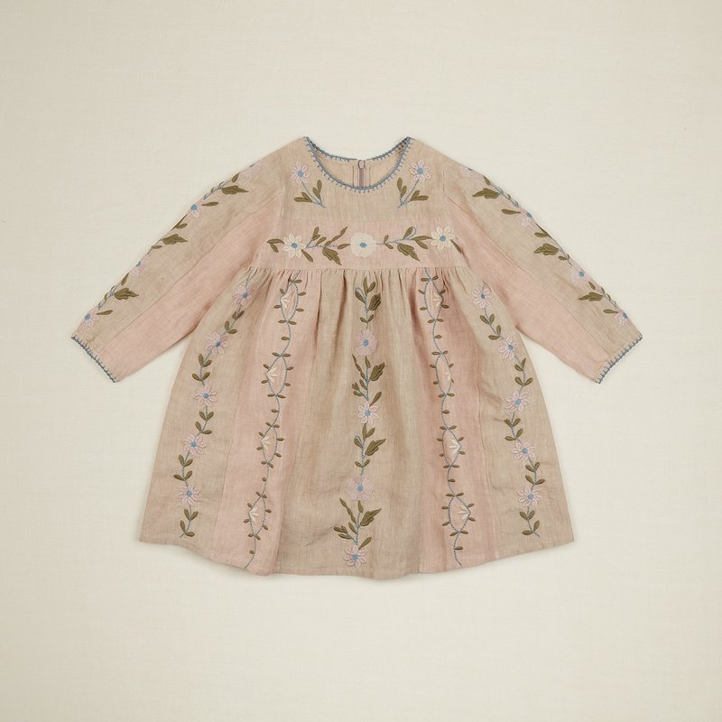 【Apolina】 25aw PASCALE DRESS Apolina Pascale Dress- Pink Salt/Oat | Garmentory
