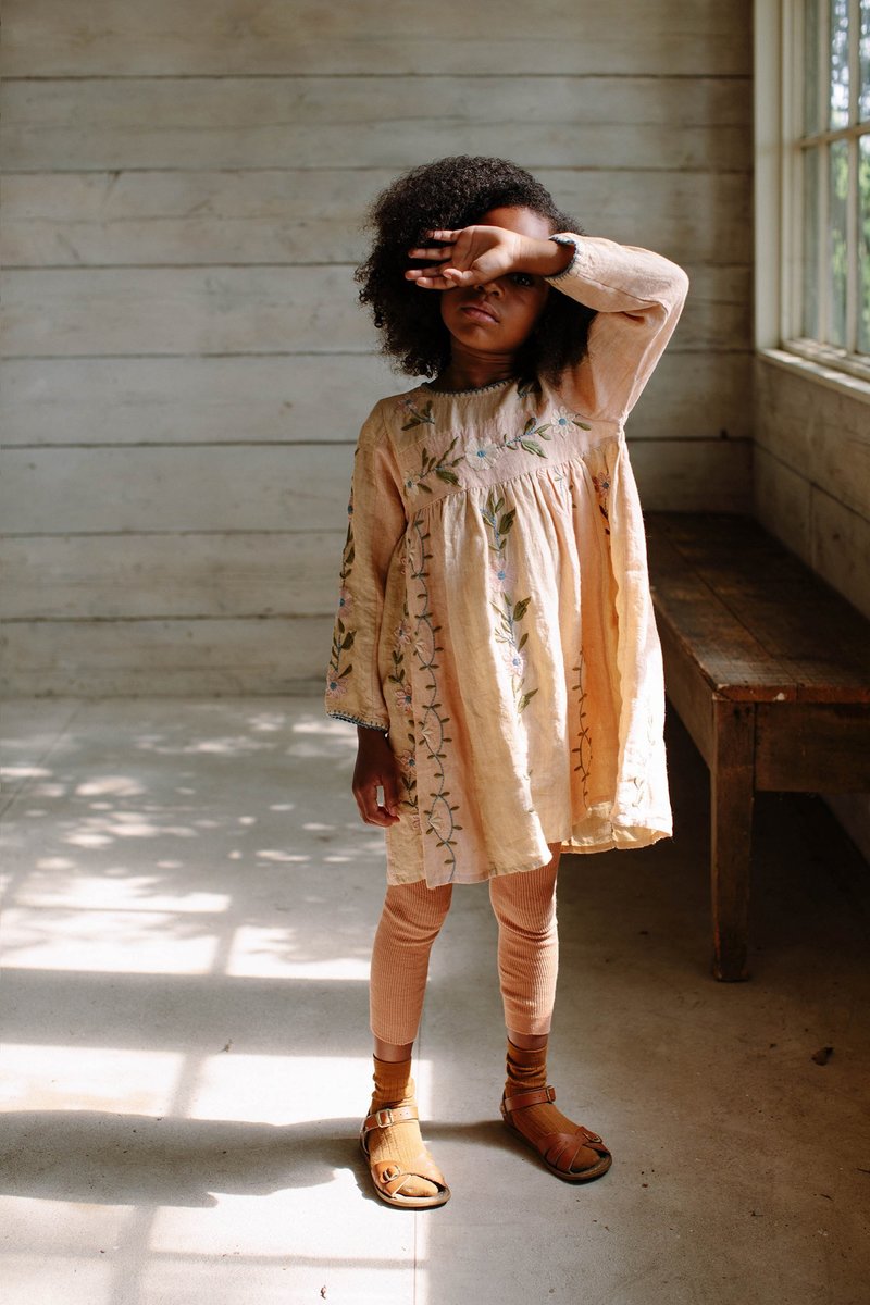 Apolina Pascale Dress- Pink Salt/Oat | Garmentory