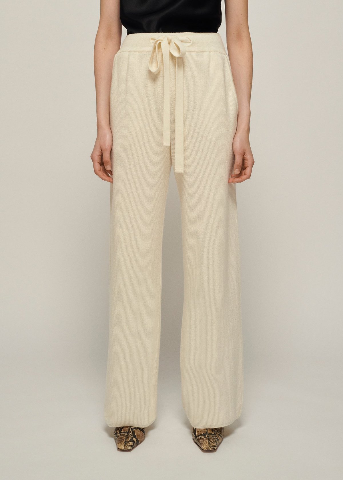 Nanushka Oni Knit Pants - Cream | Garmentory