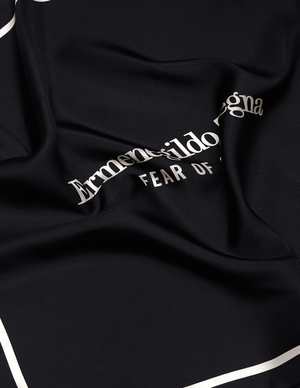 Fear of God x Zegna Silk Logo Bandana - Black | Garmentory