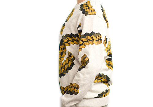 HENRIK VIBSKOV BRICK ON MELANGE PRINTED SWEATSHIRT HENRIK VIBSKOV BRICK ON MELANGE PRINTED SWEATSHIRT