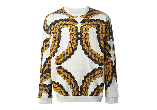 HENRIK VIBSKOV BRICK ON MELANGE PRINTED SWEATSHIRT HENRIK VIBSKOV BRICK ON MELANGE PRINTED SWEATSHIRT