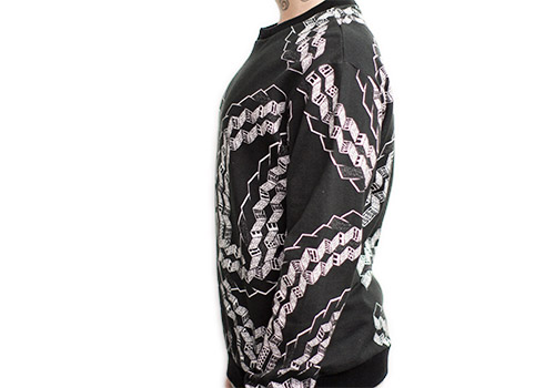 HENRIK VIBSKOV BRICK ON BLACK PRINTED SWEATSHIRT HENRIK VIBSKOV BRICK ON BLACK PRINTED SWEATSHIRT