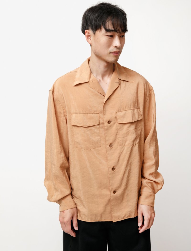 Lemaire Convertible Collar Shirt - Sugar Brown | Garmentory
