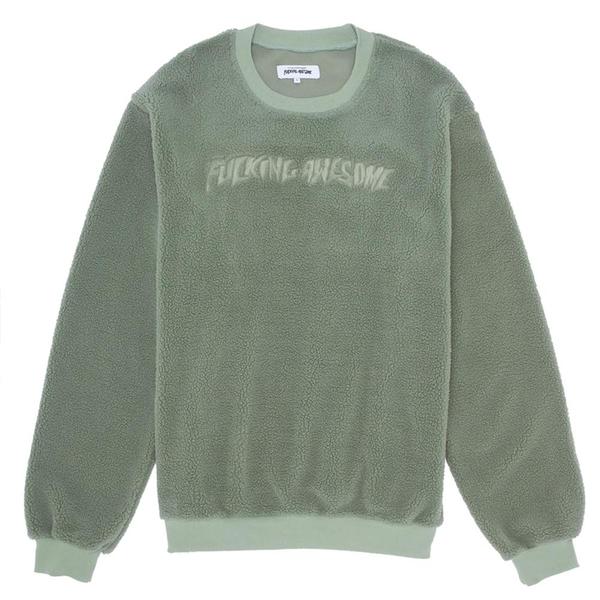 Fucking Awesome Pile Polar Fleece Crewneck sweater - green Fucking Awesome Pile Polar Fleece Crewneck sweater - green