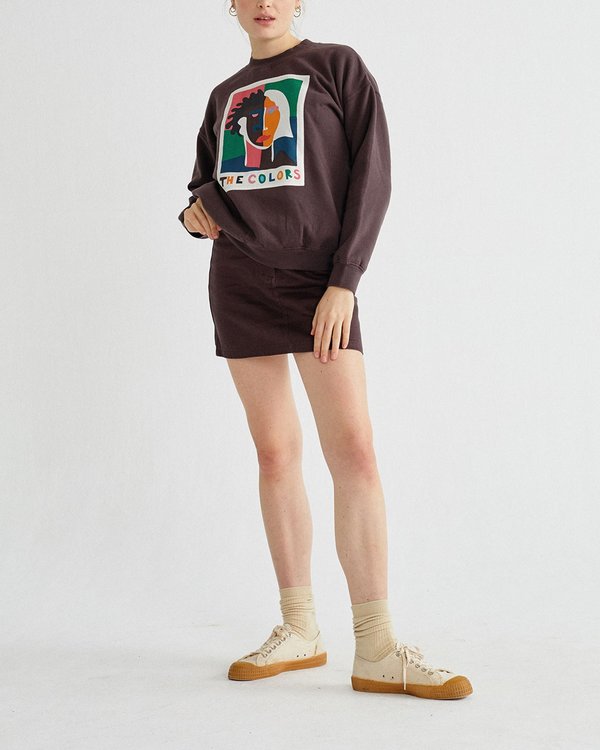 Thinking Mu W The Colors sweatshirt - Chocolate Thinking Mu W The Colors sweatshirt - Chocolate