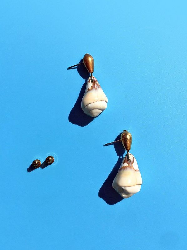 Mica Shell Drop Earrings / This Woman's Work Mica Shell Drop Earrings / This Woman's Work