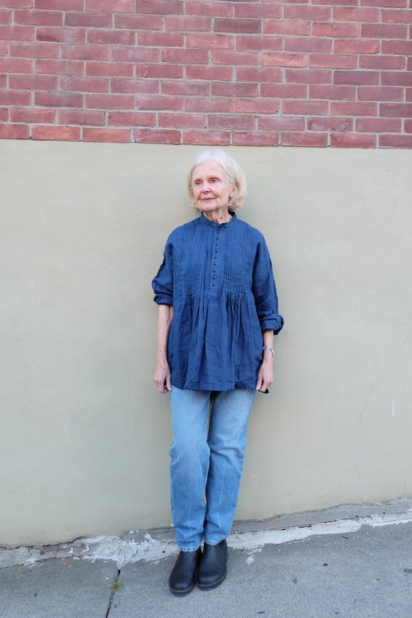 ICHI ANTIQUITES Linen striped Shirt - Indigo ICHI ANTIQUITES Linen striped Shirt - Indigo