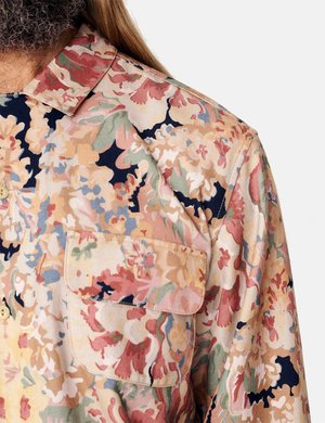 YMC Floral Feathers Shirt - Brown/Multi 