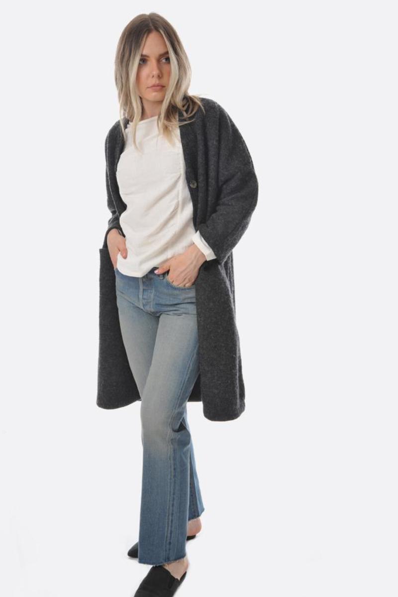 Worker's Nobility Midi Coat - Grey