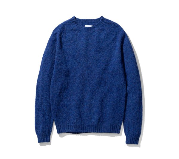 Norse Projects Birnir Brushed Lambswool Jumper - Twilight Blue Norse Projects Birnir Brushed Lambswool Jumper - Twilight Blue