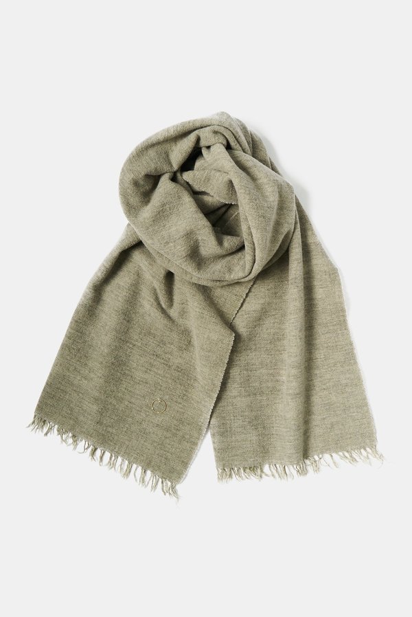 Oyuna Ambra Woven Luxury Wool/Cashmere Shawl - Moss Oyuna Ambra Woven Luxury Wool/Cashmere Shawl - Moss