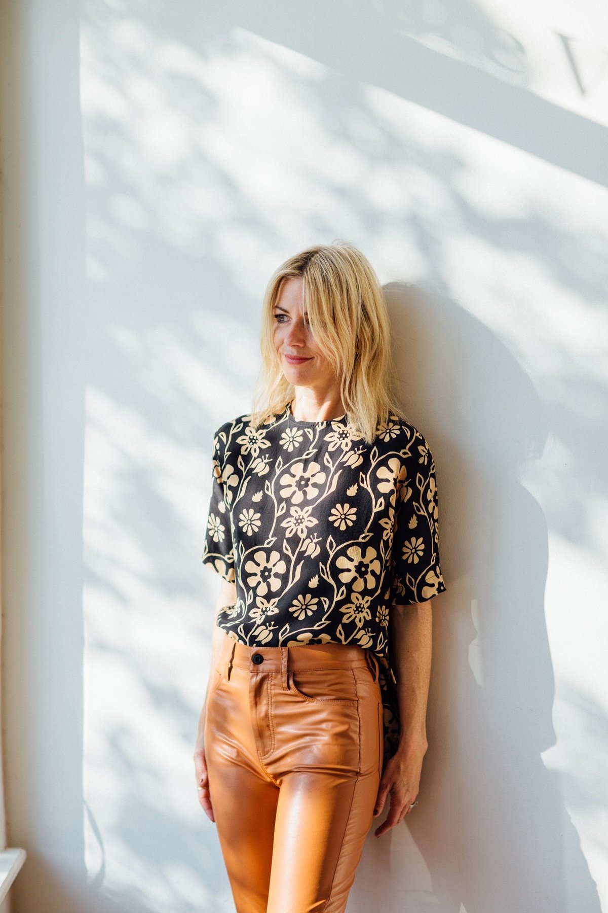 Jonathan Simkhai E Cig Faux Leather Pants - Toffee | Garmentory display picture 1