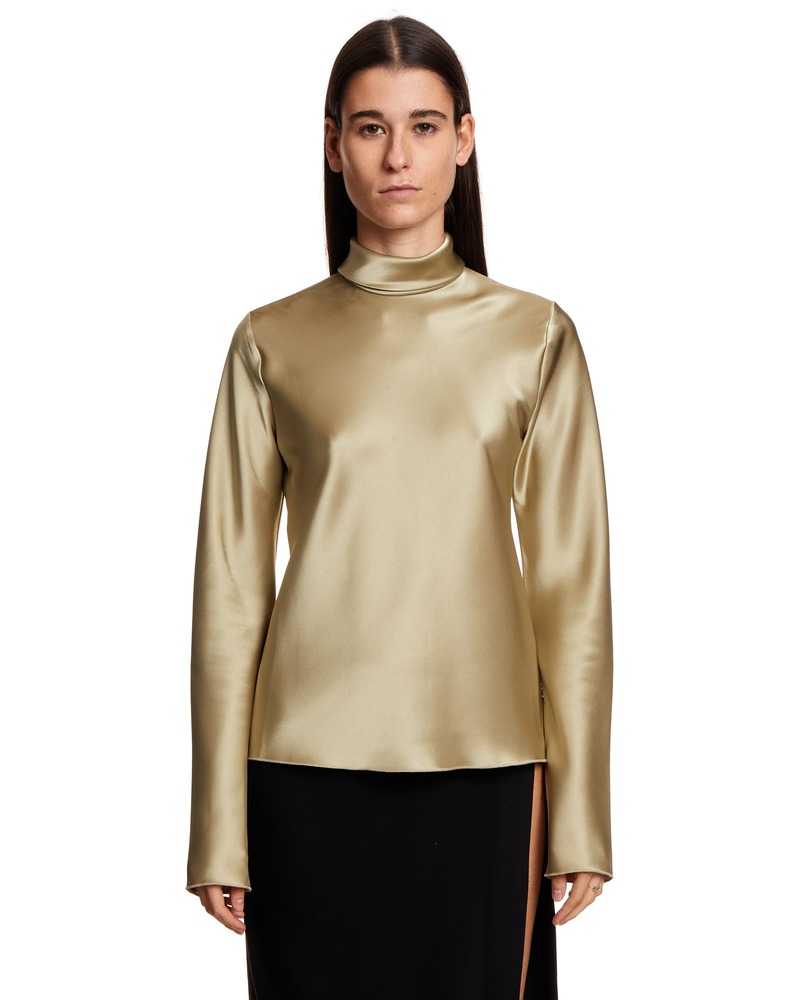 Nanushka High Neck Eva Top - Light Green | Garmentory