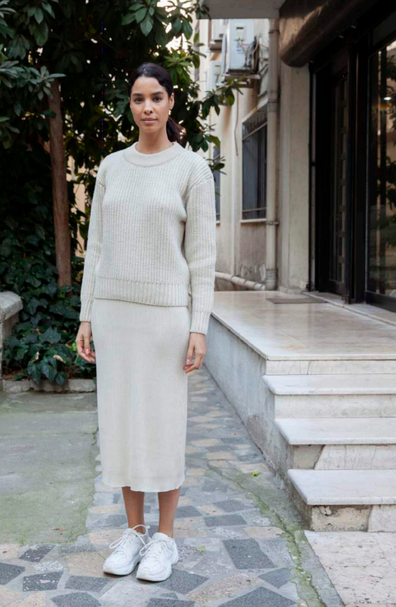 By Signe Coco Knit Sweater - Ecru