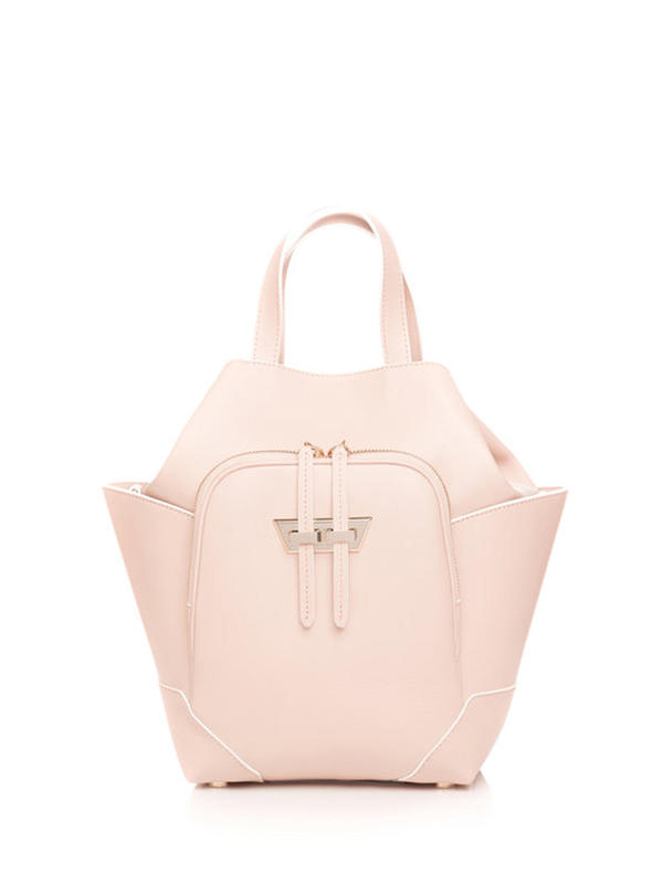 Bedford Bucket Bag in Blush Michael Kors Mercer Leather Drawstring Bucket Bag Powder Blush main image 3