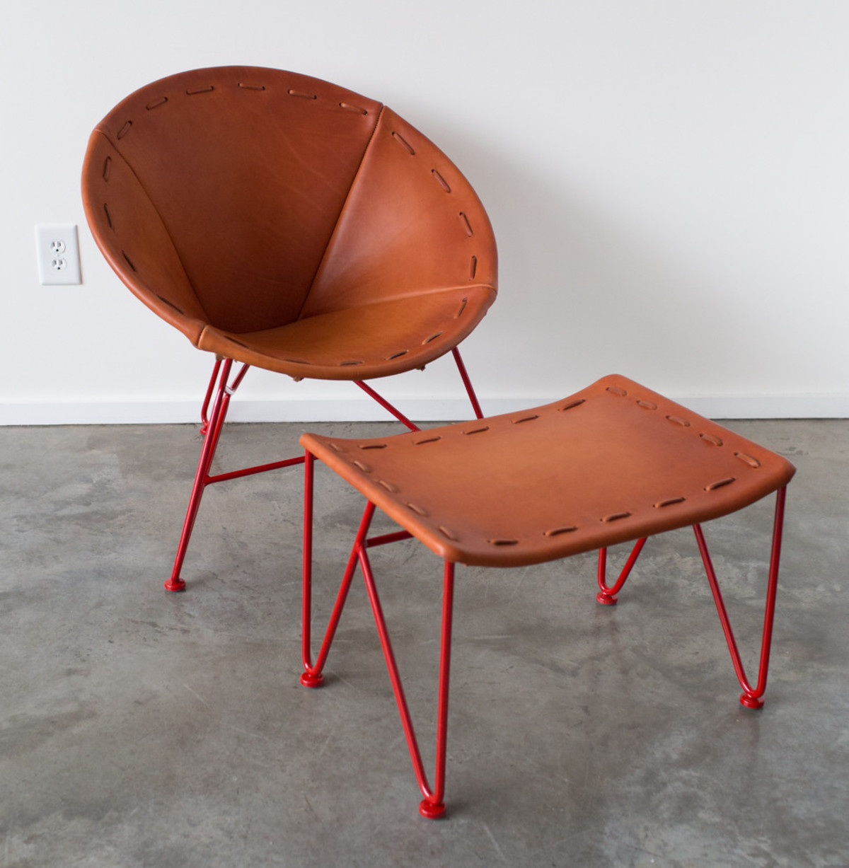 Garza Marfa Saddle Leather Chair - Thumbnail 3