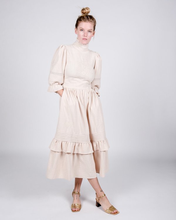 Meadows Clematis LINEN dress - beige | Garmentory Meadows Clematis LINEN dress - beige | Garmentory