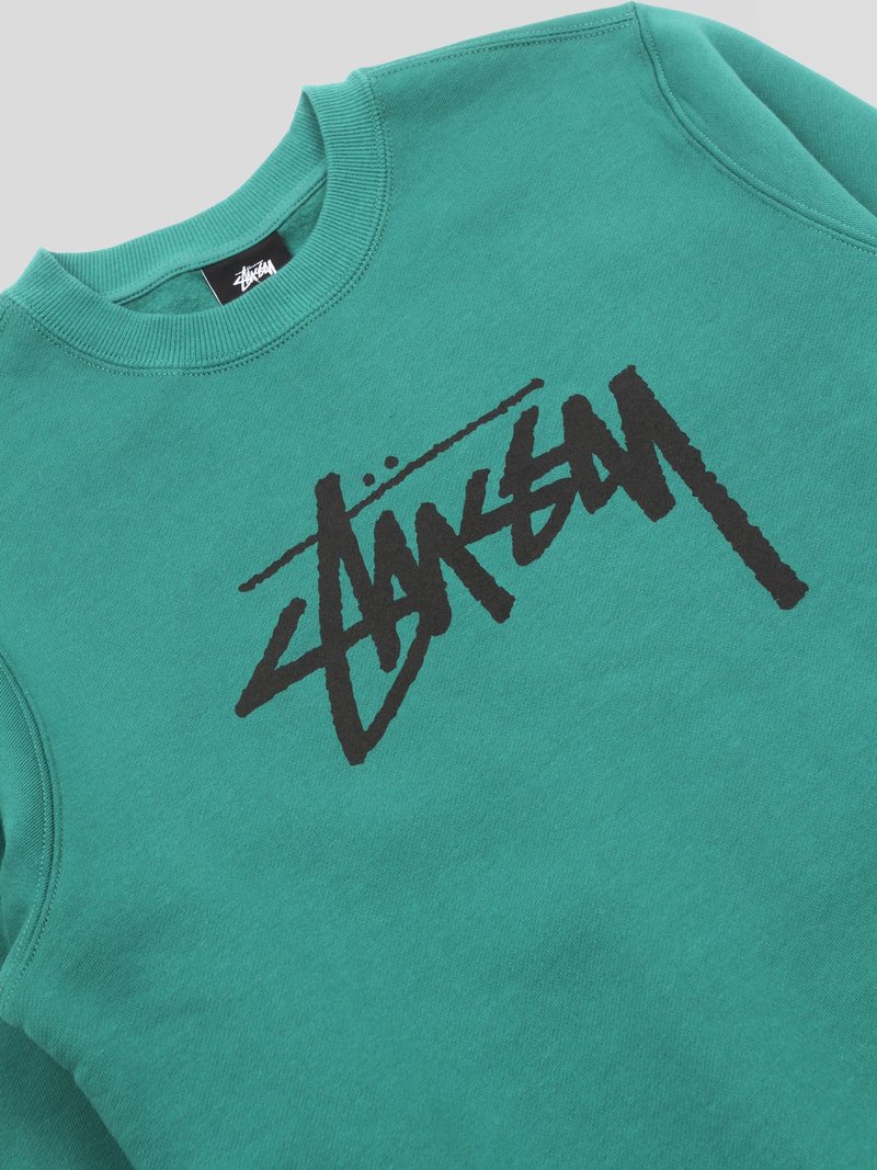 Stussy Stock Crew Sweatshirt - Dark Green