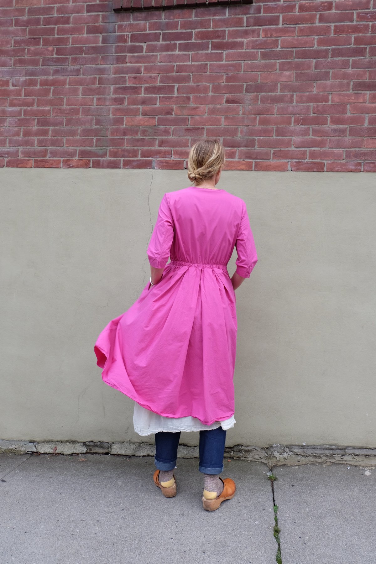 H+ HANNOH WESSEL コットンワンピース ピンク 38 H+ Hannoh Wessel Deborah Dress - Magenta | Garmentory