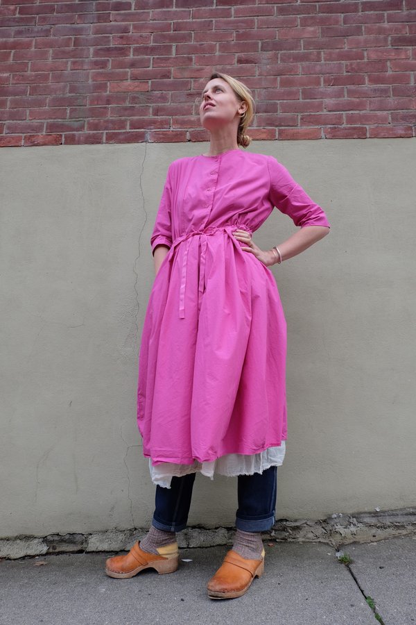 H+ HANNOH WESSEL コットンワンピース ピンク 38 H+ Hannoh Wessel Deborah Dress - Magenta | Garmentory