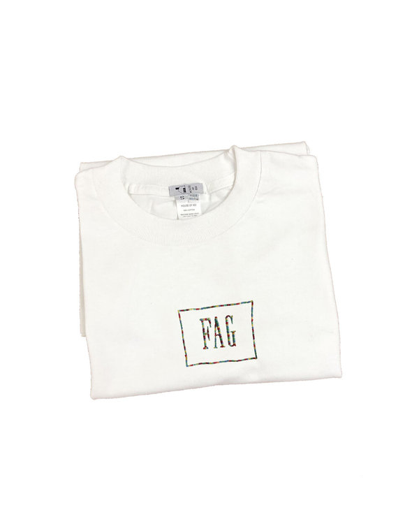 unisex house of 950 fag / hag combo embroidery tee shirt unisex house of 950 fag / hag combo embroidery tee shirt