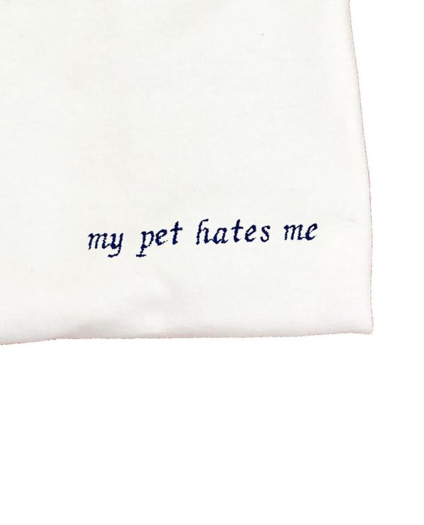 unisex house of 950 my pet hates me embroidery tee shirt unisex house of 950 my pet hates me embroidery tee shirt