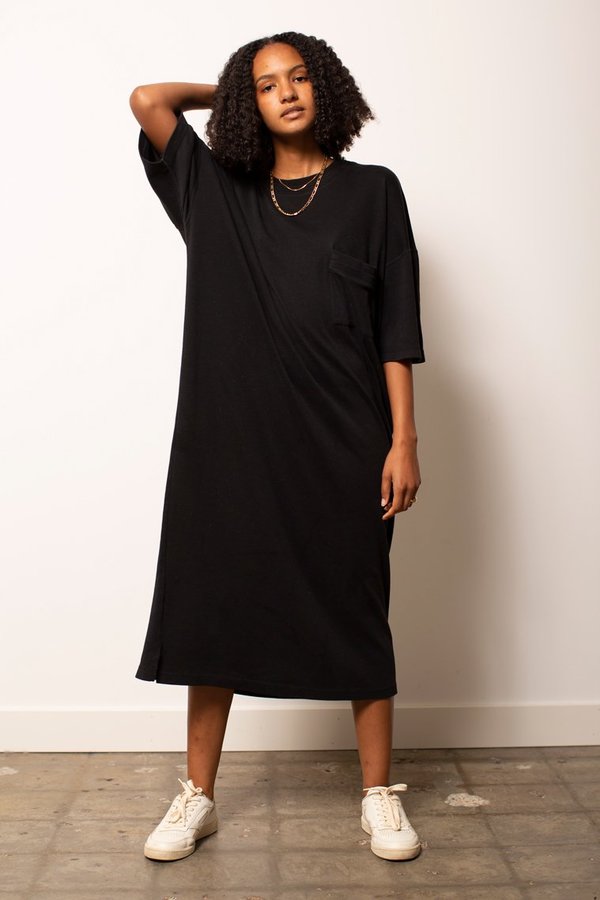 Baevely Black T-SHIRT DRESS main image 0