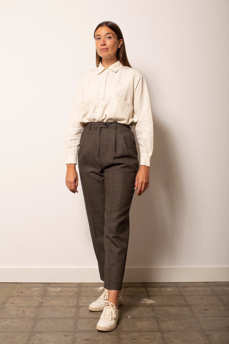 Vintage Pleated Shepherd's Pant - Check | Garmentory