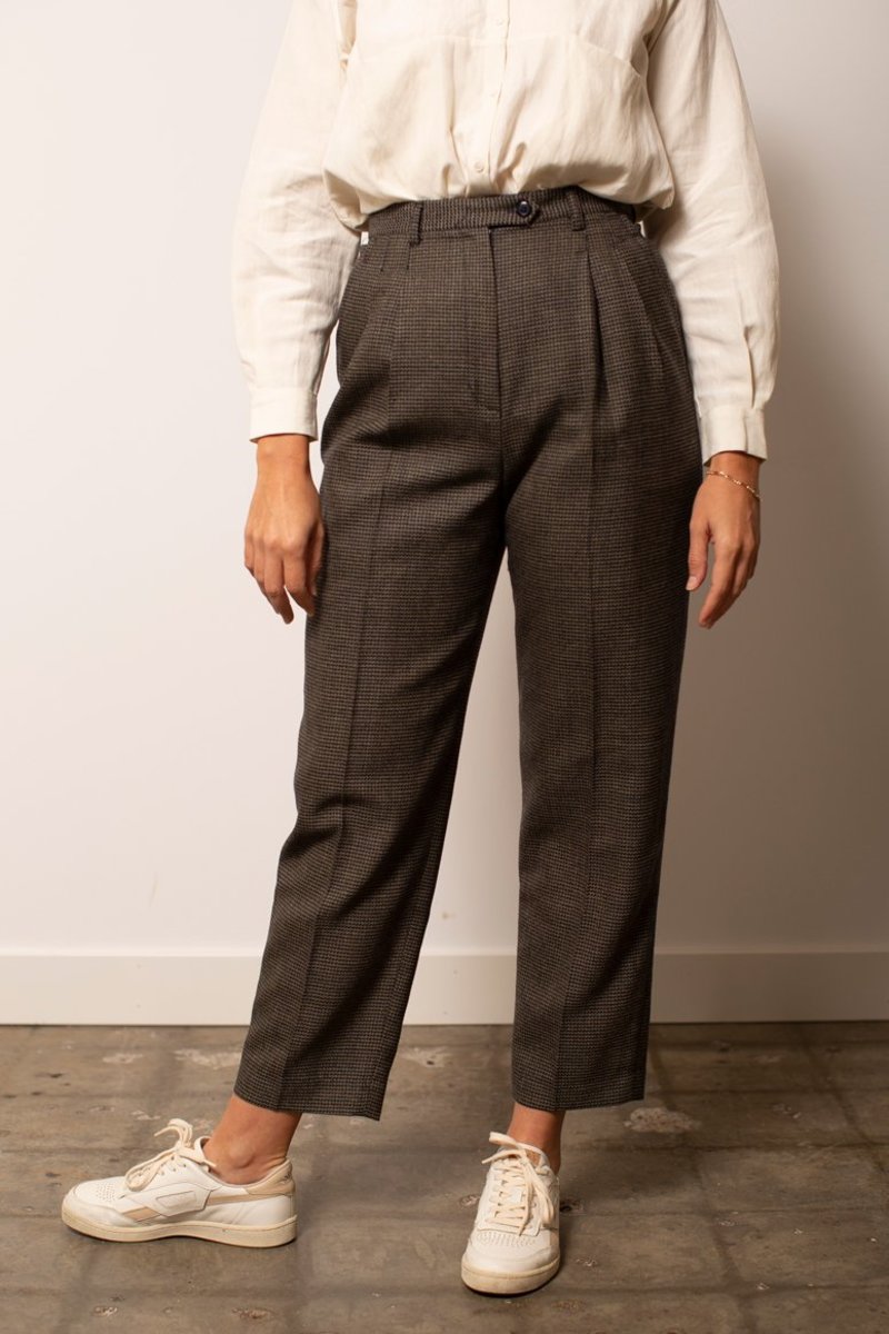 Vintage Pleated Shepherd's Pant - Check | Garmentory
