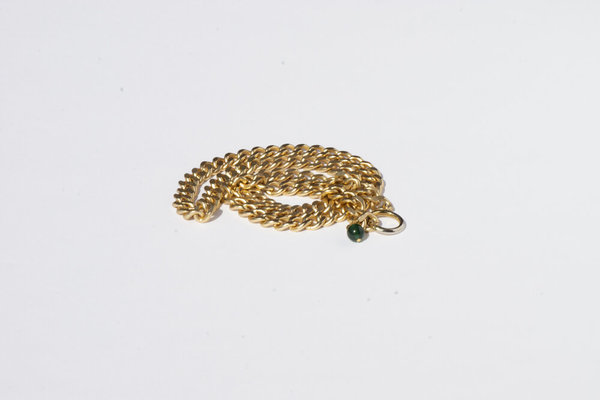 Eyde axelle heavy chain belt - 14k gold dipped brass/ green onyx Eyde axelle heavy chain belt - 14k gold dipped brass/ green onyx