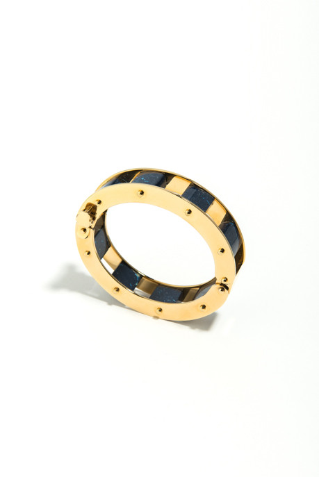 Lele Sadoughi Navy Stone Cube Slider Bracelet Lele Sadoughi Navy Stone Cube Slider Bracelet