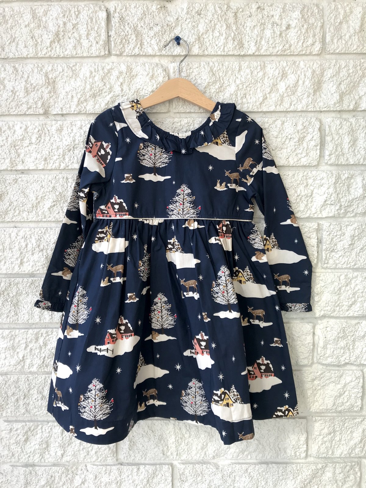 Kids Pink Chicken Princess Diana Dress - Blues Winter Wonderland |  Garmentory