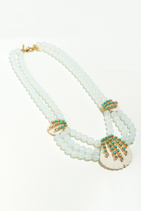 Lele Sadoughi Seafoam Seashell Necklace Lele Sadoughi Seafoam Seashell Necklace